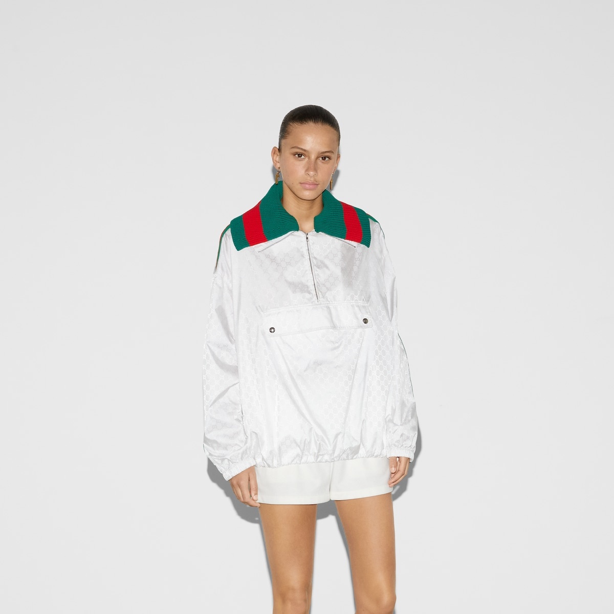 GG nylon jacket with Web - 3