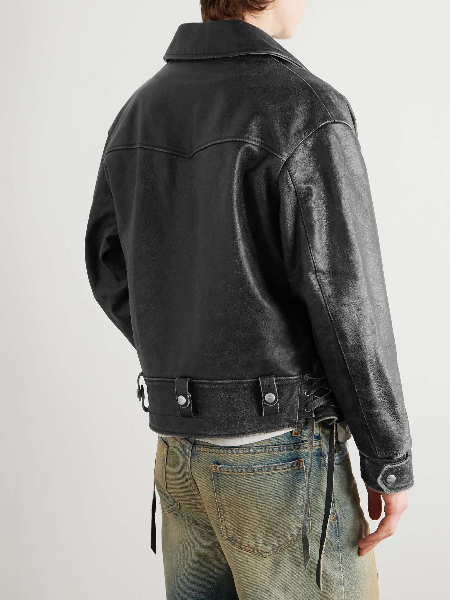Enfants Riches Déprimés Pianist Distressed Leather Jacket