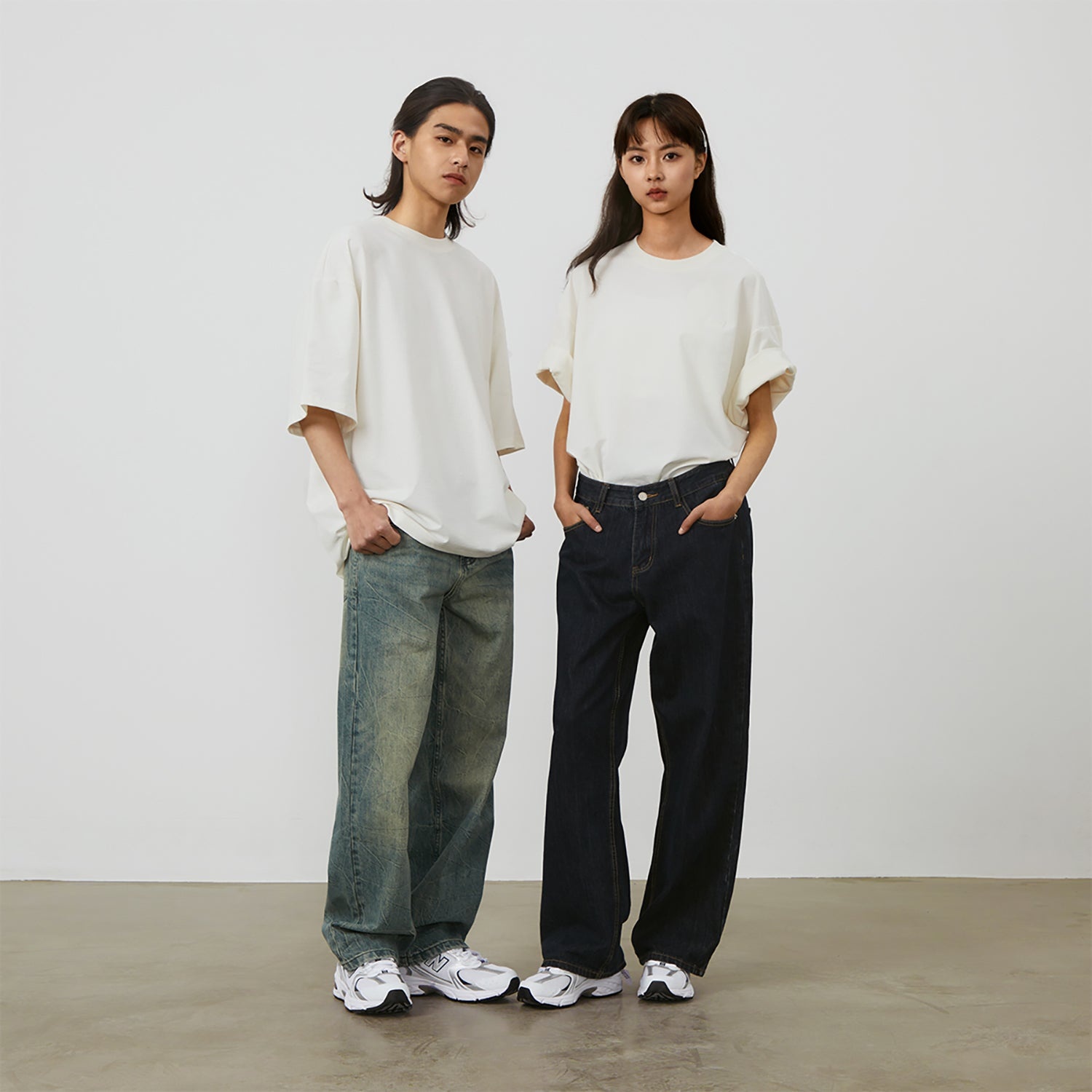 New Balance Linear Heritage Brushed Back Jersey Oversized T-Shirt 'White' AMT42335-CIC - 7