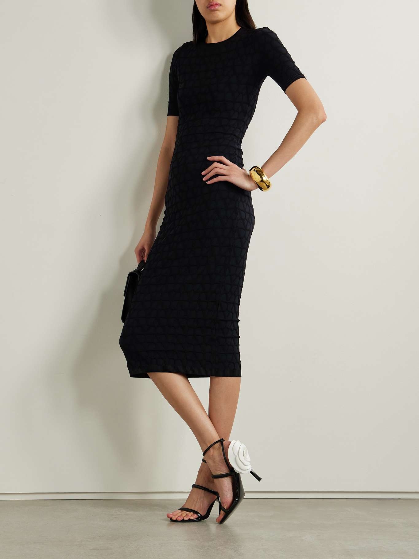 Jacquard-knit midi dress - 2