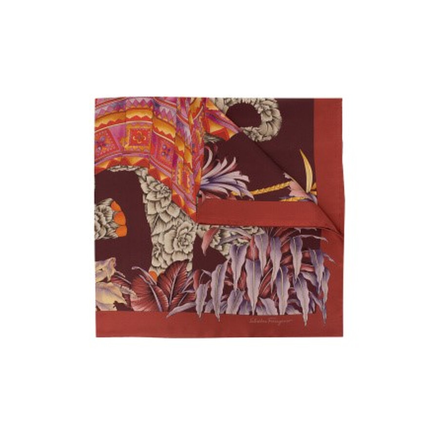 Salvatore Ferragamo Indian Print Silk Scarf. - 4