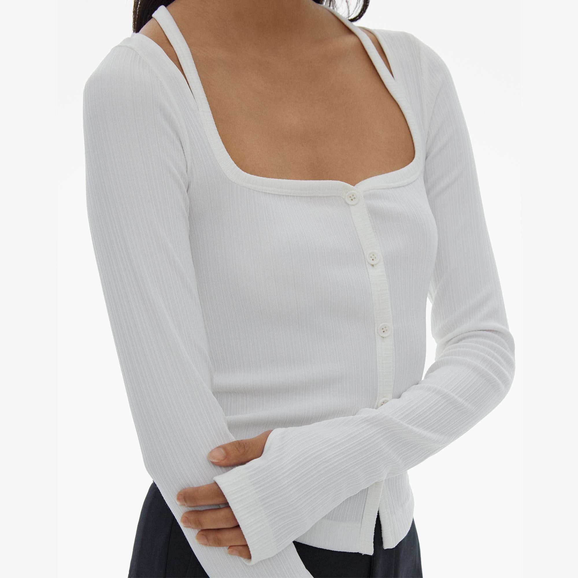SQUARE NECK CARDIGAN - 6