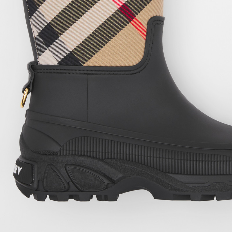 Burberry House Check Panel Rain Boots outlook