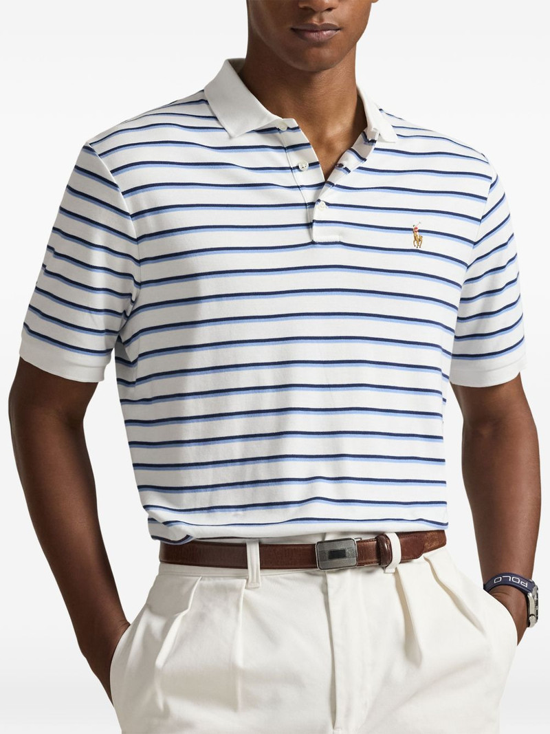 striped logo polo shirt 3
