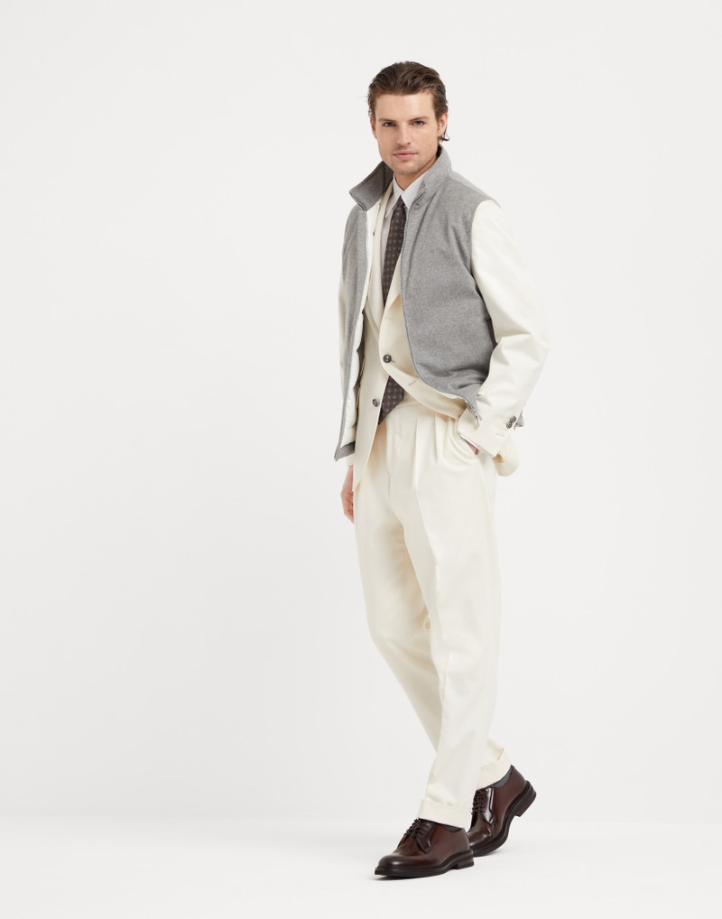 Bonded cashmere beaver cloth down vest 5