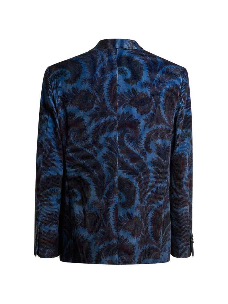 Etro paisley corduroy blazer outlook
