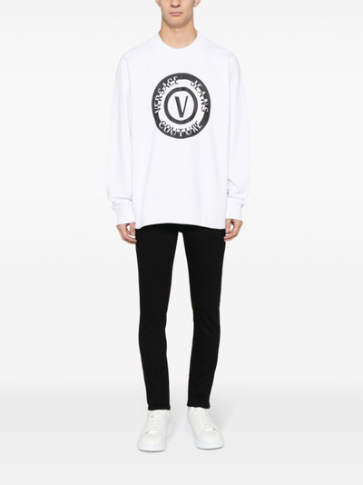 VERSACE JEANS COUTURE logo-print cotton sweatshirt outlook