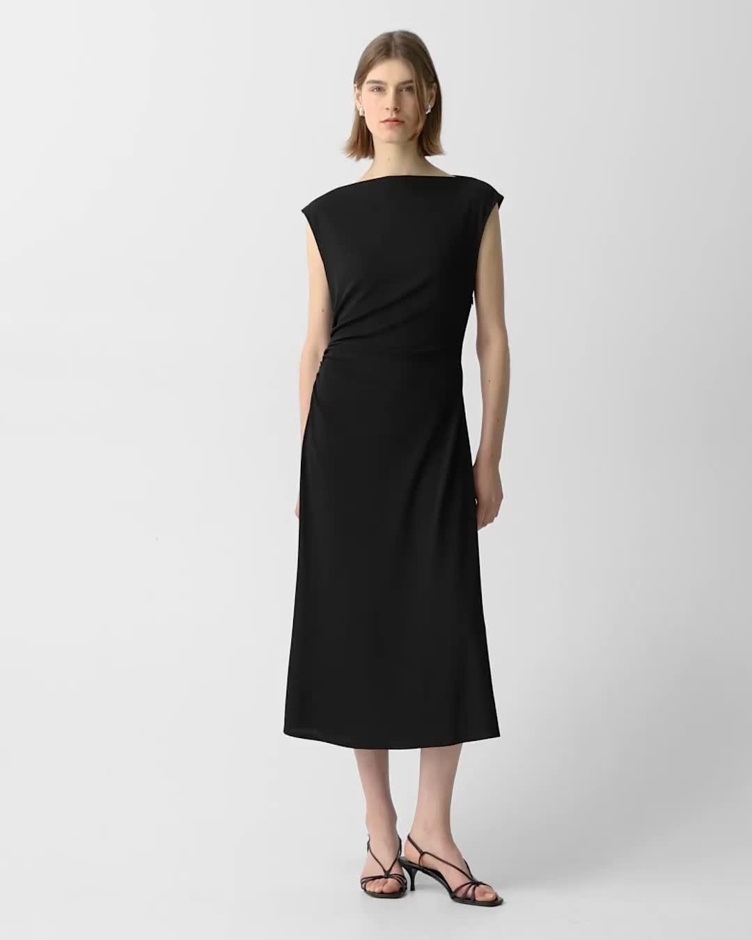 Draped Sweater Dress in Crepe Jersey - 6
