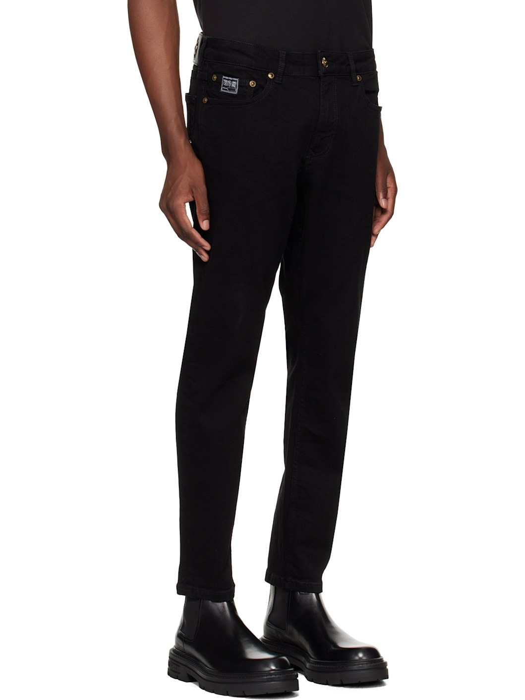 Black Piece Number Slim Jeans - 2
