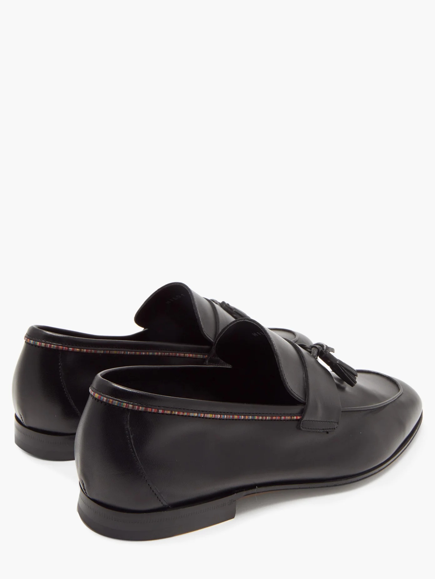 Hilton Signature-stripe tasselled leather loafers - 4