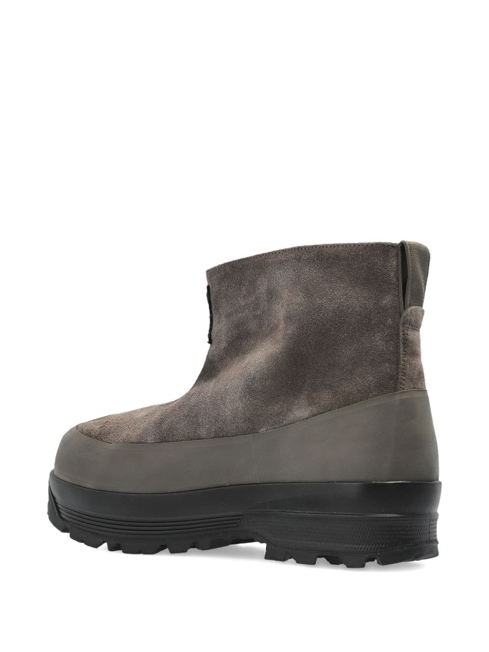 suede logo-patch ankle boots - 4