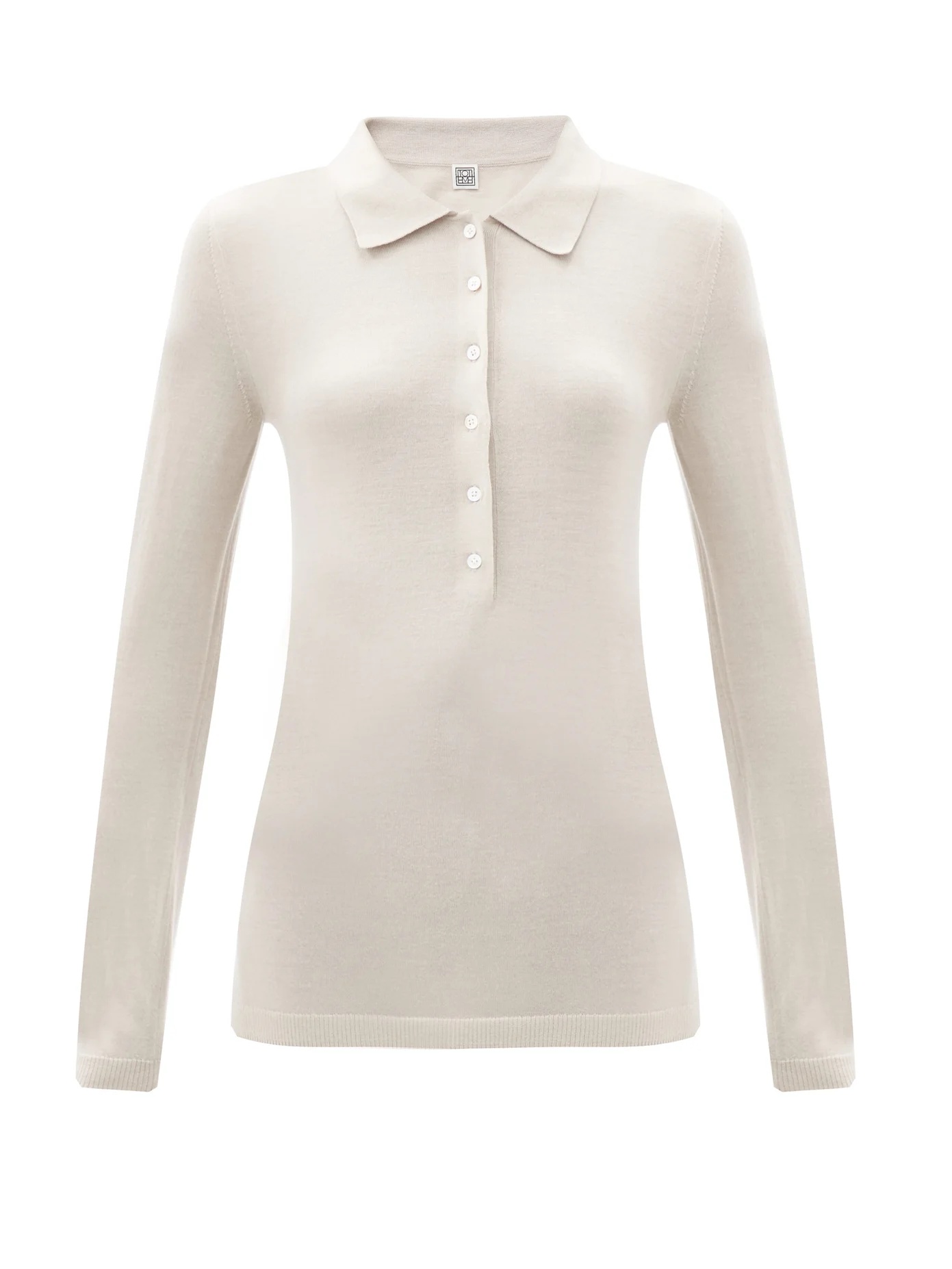 Millana long-sleeved wool polo shirt - 1