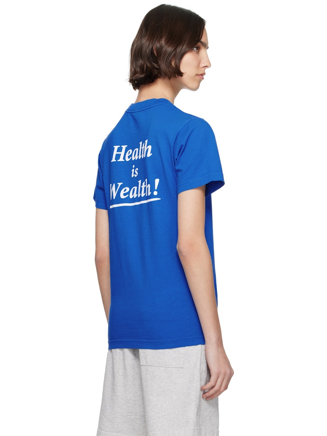 Navy 'Health is Wealth' T-shirt - 3