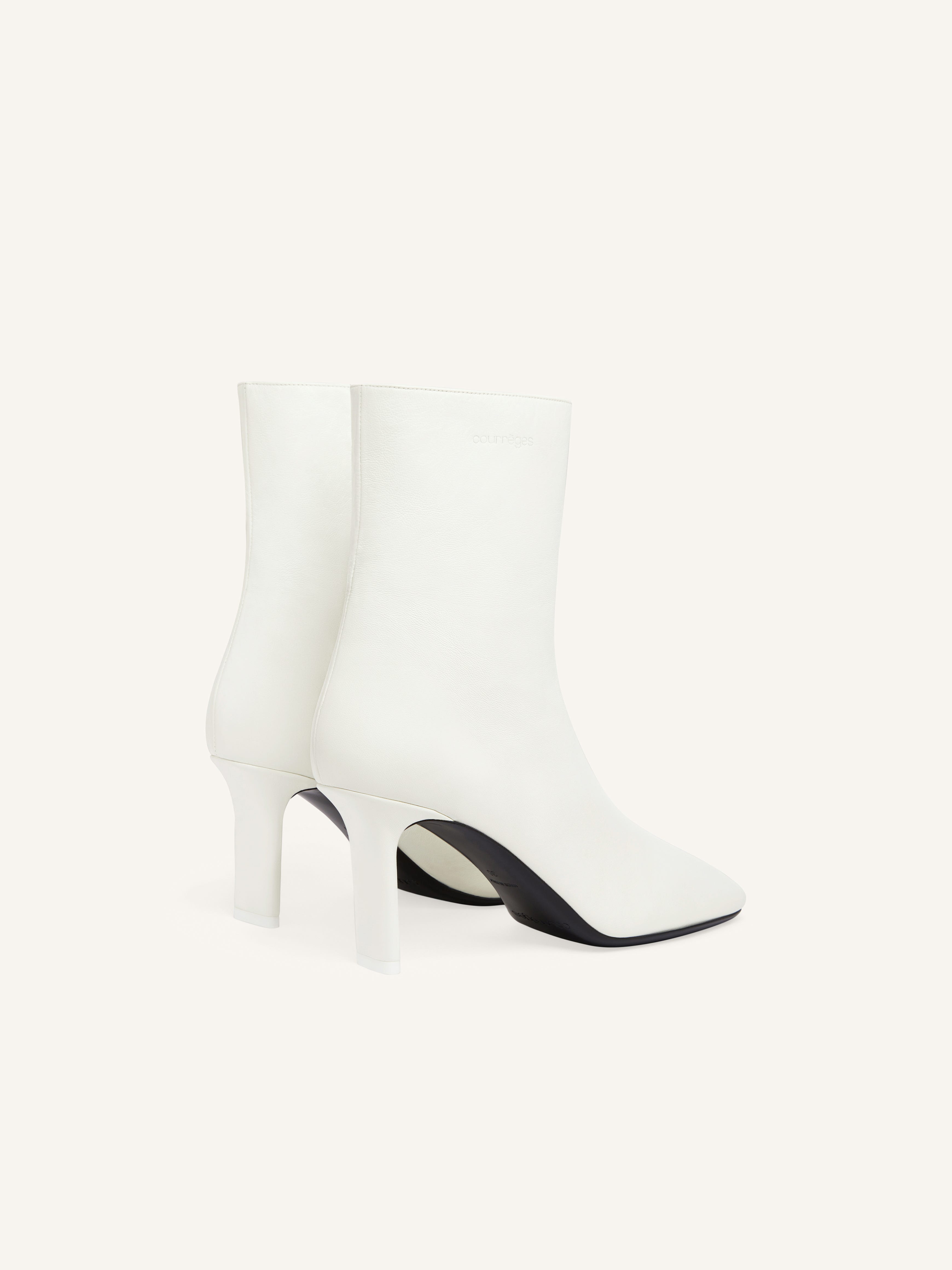 SQUARE TOE LEATHER ANKLE BOOTS - 3