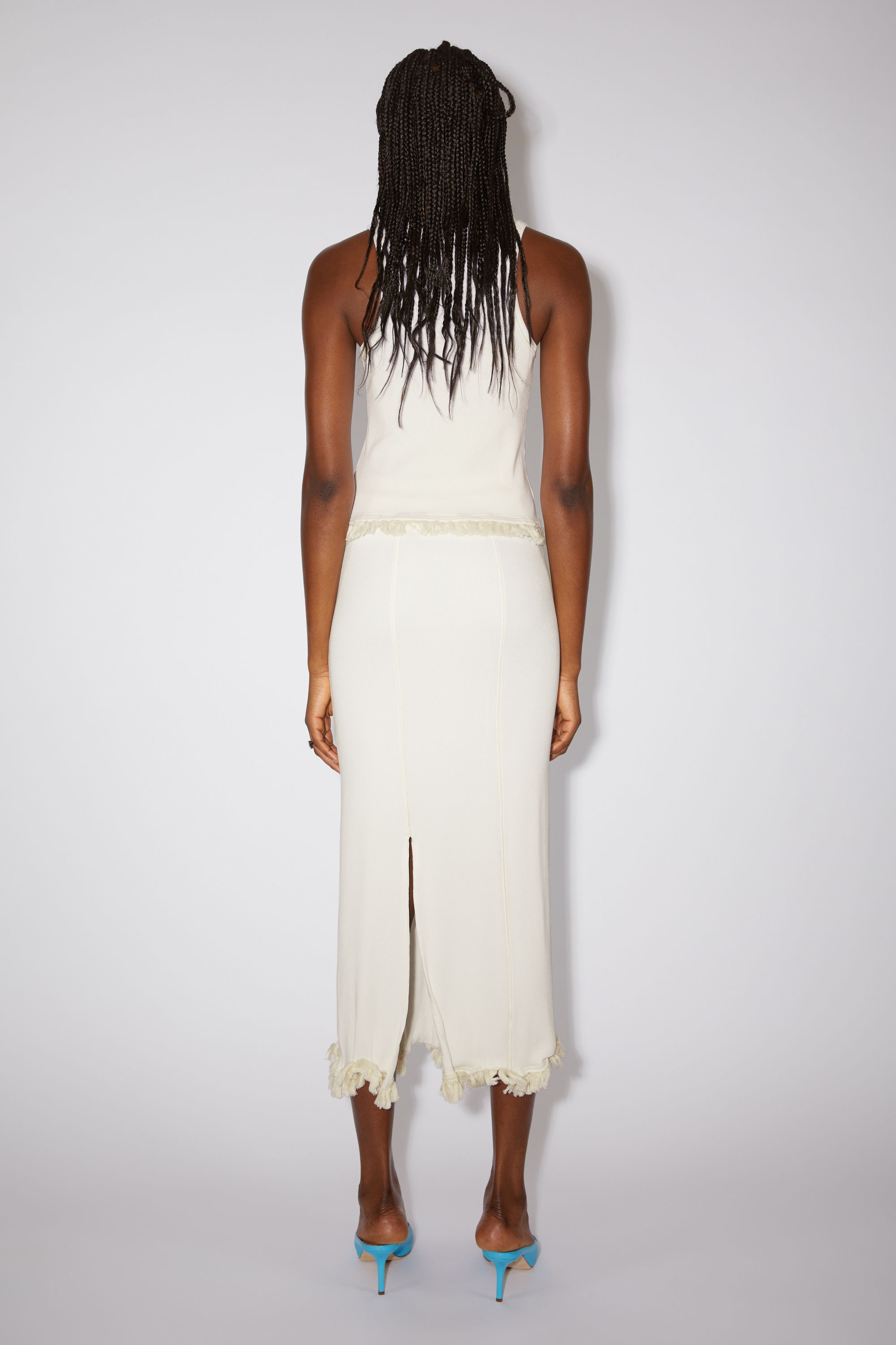 Tassel pencil skirt - White - 3
