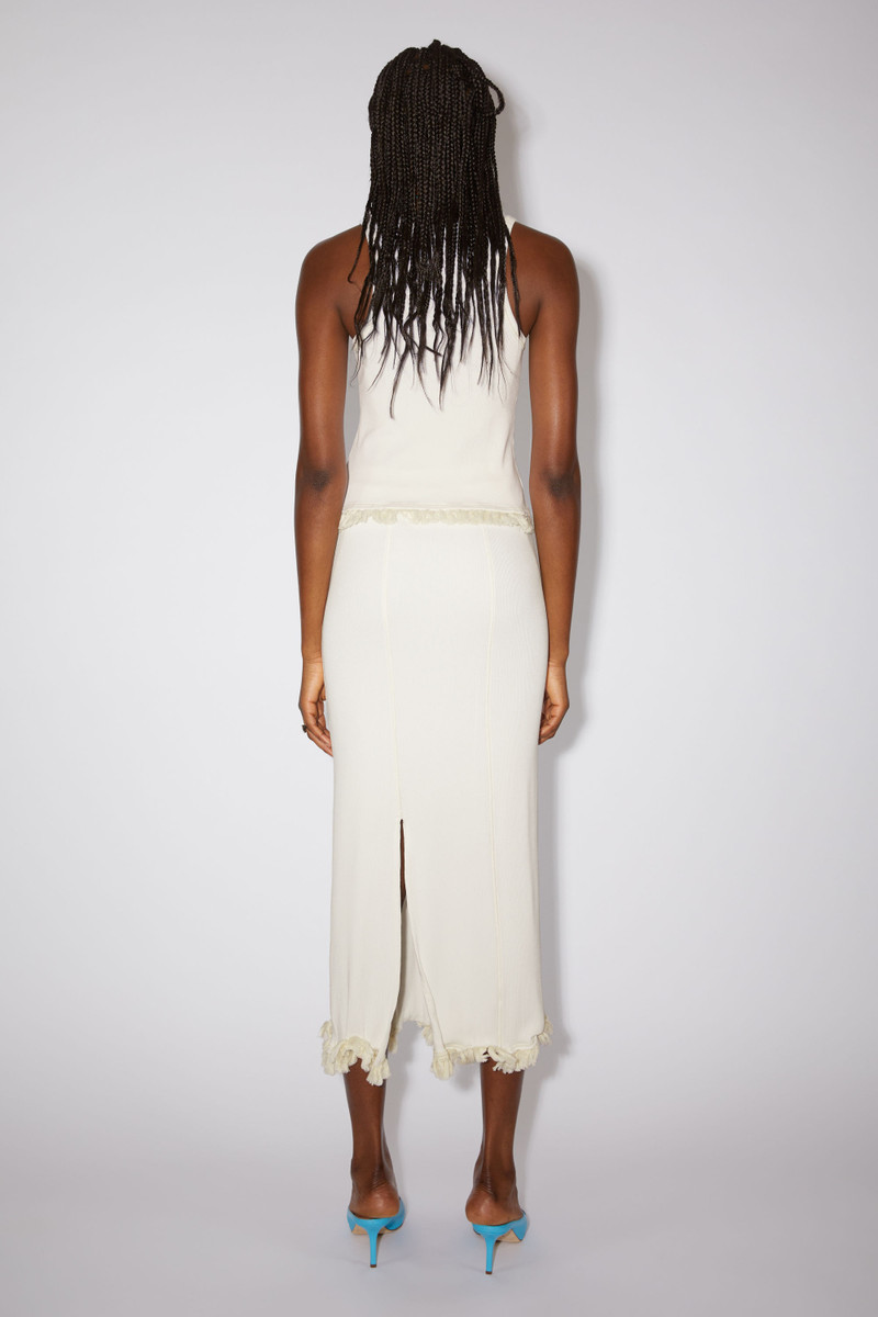 Tassel pencil skirt - White 3