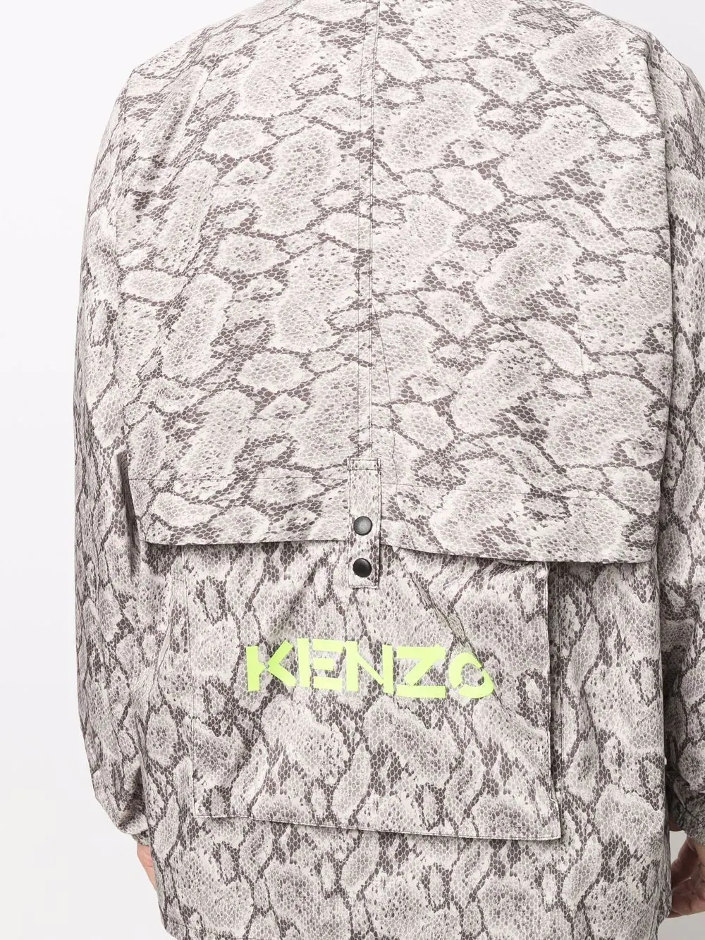 snakeskin print lightweight jacket - 5