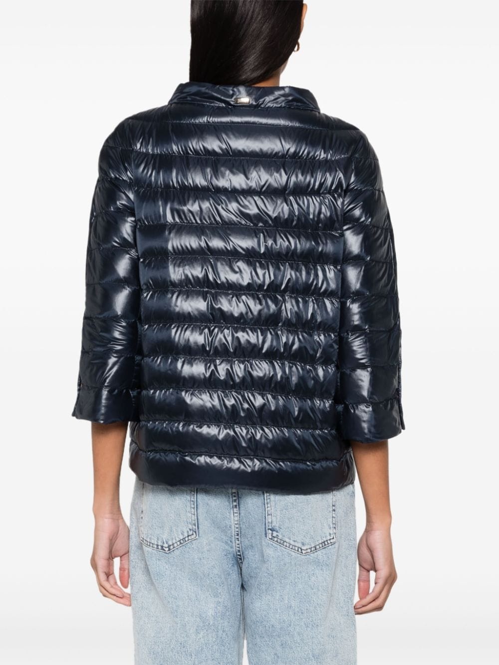 mock-neck quilted jacket - 4