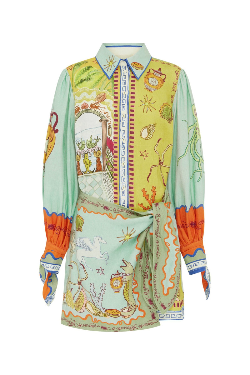 Surrealist Summer Mini Shirtdress 1