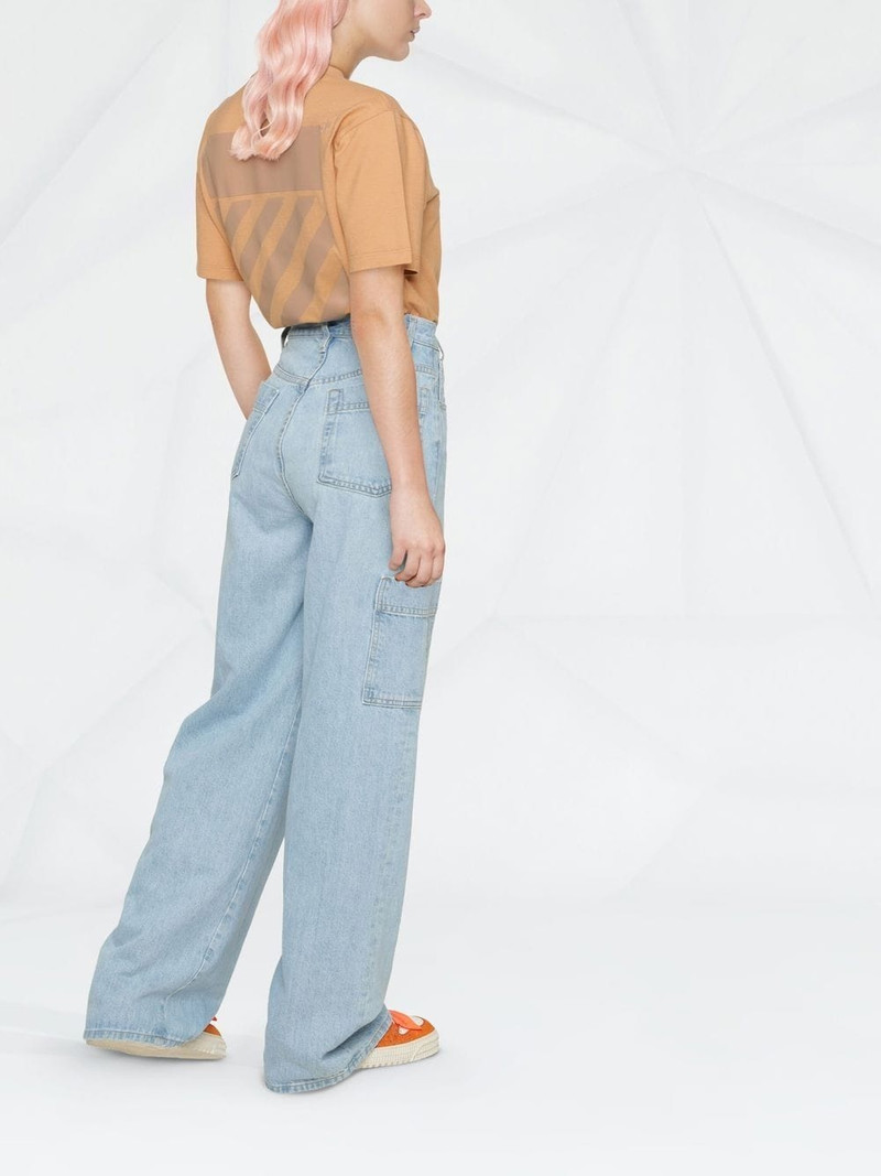 Diag-print cotton T-shirt 3