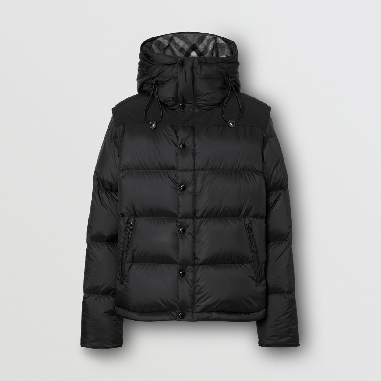 Detachable Sleeve Hooded Puffer Jacket - 4