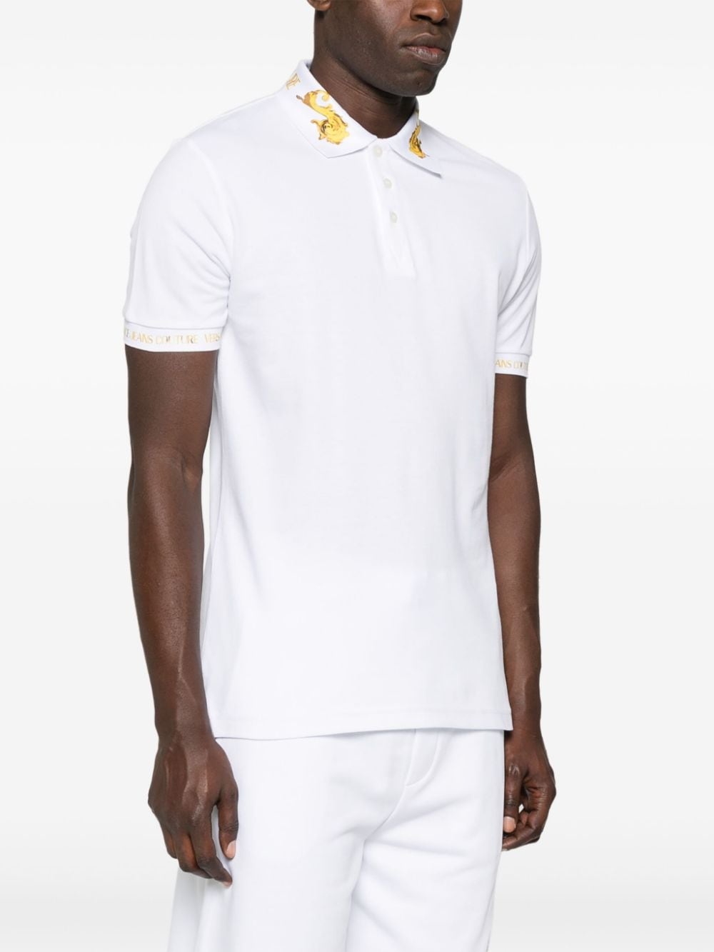 Watercolor Couture-print polo shirt - 3
