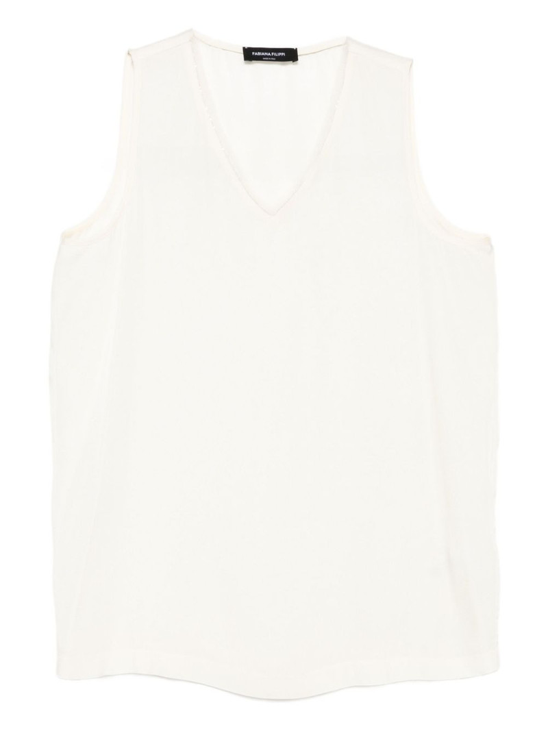 V-neck sleeveless blouse 1