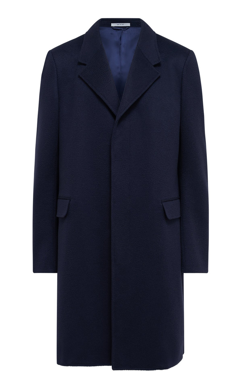 Peter Coat in Dark Navy Cashmere 1