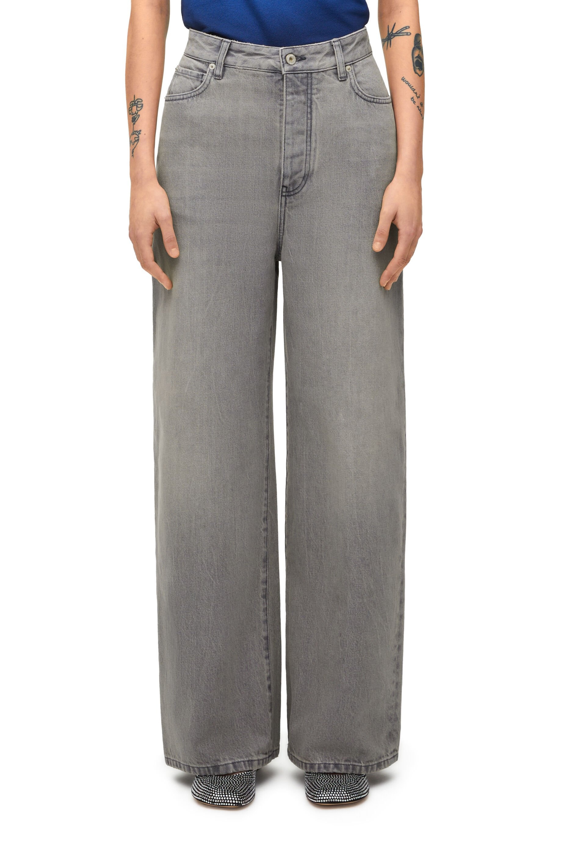 High waisted jeans in cotton - 4