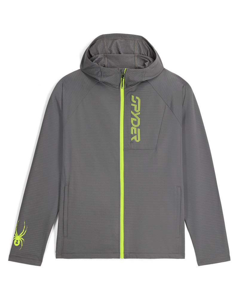 Mens Gridweb Fleece Hoodie - Storm 1