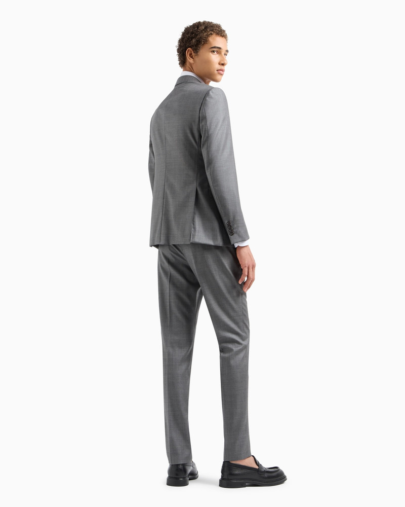 Single-breasted slim-fit suit in a silky-finish grisaille 3