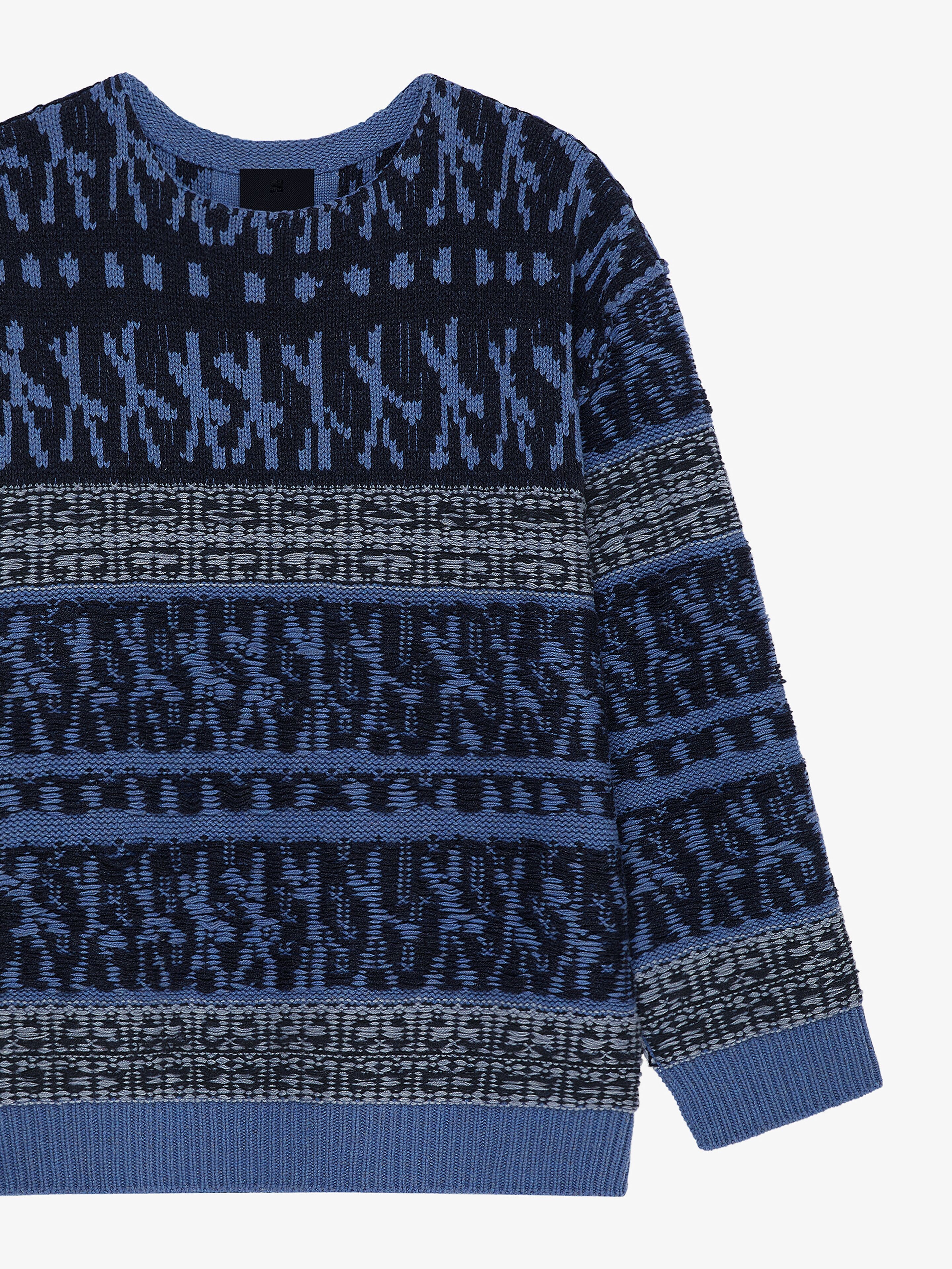 SWEATER IN WOOL WITH PATCHWORK EFFECT - 5