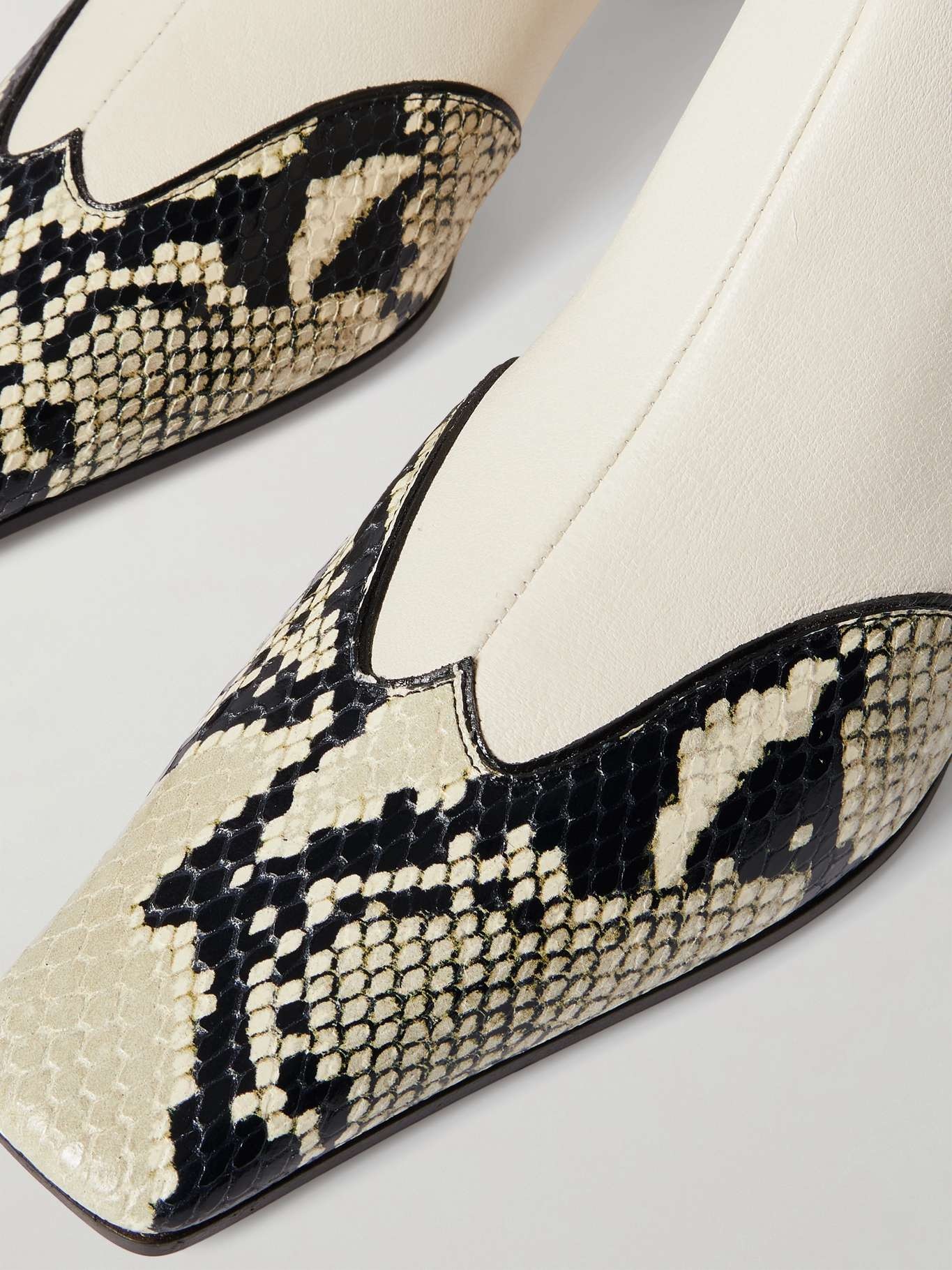 Nevada snake-effect leather ankle boots - 4