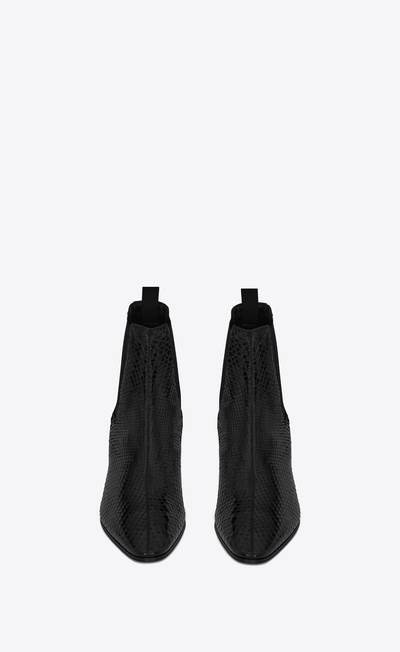 SAINT LAURENT vassili chelsea boots in python outlook