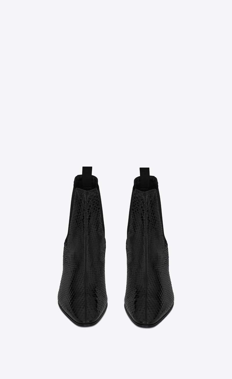 SAINT LAURENT vassili chelsea boots in python outlook