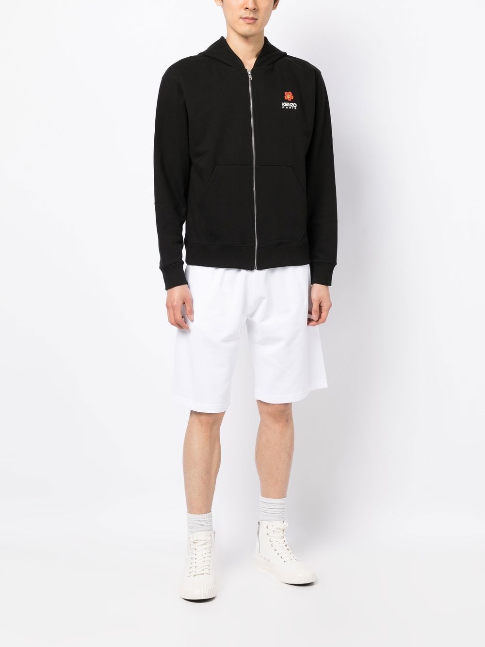 embroidered-logo track shorts - 2