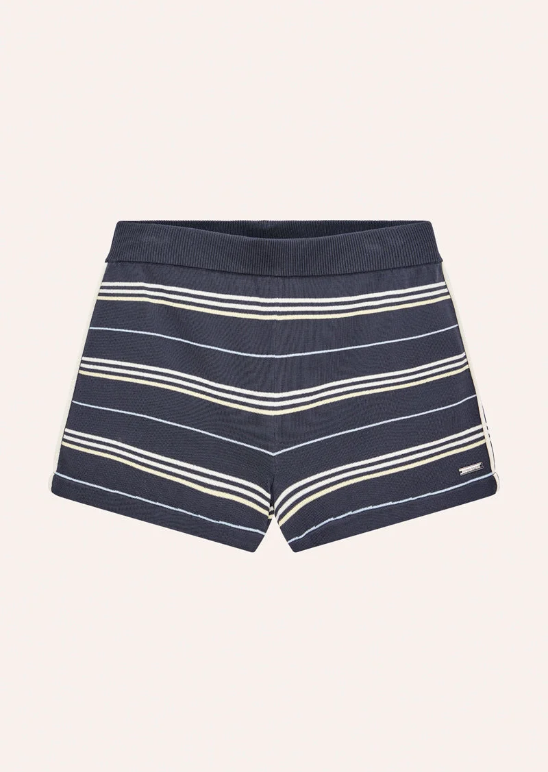 RETREAT STRIPE KNIT SHORT IN MARINE BLUE STRIPE - 1