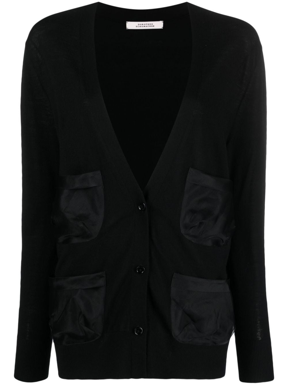 V-neck merino wool cardigan - 1