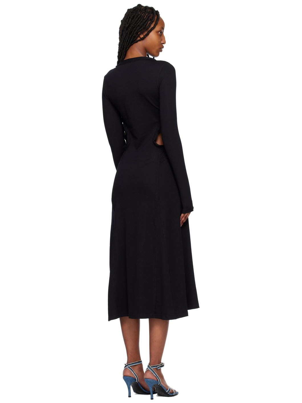 Black D-Hilly Midi Dress - 3