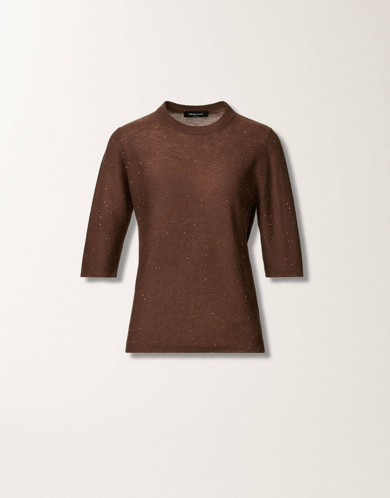 Wool sweater with sequins 1