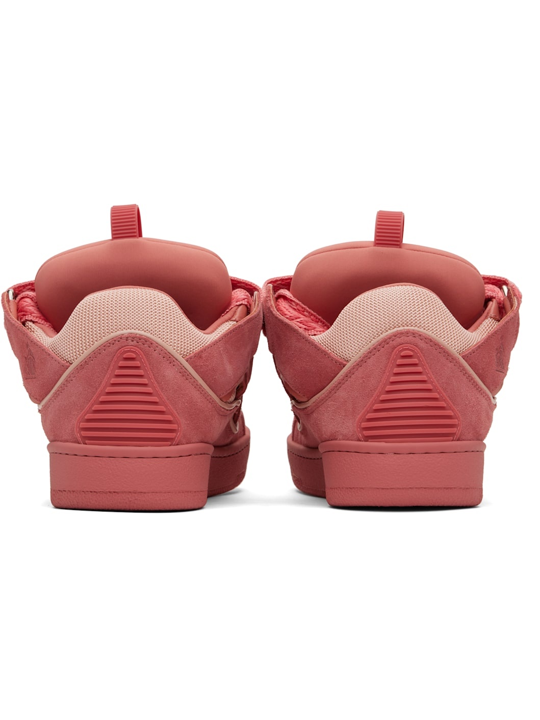 Pink Curb Leather Sneakers - 2