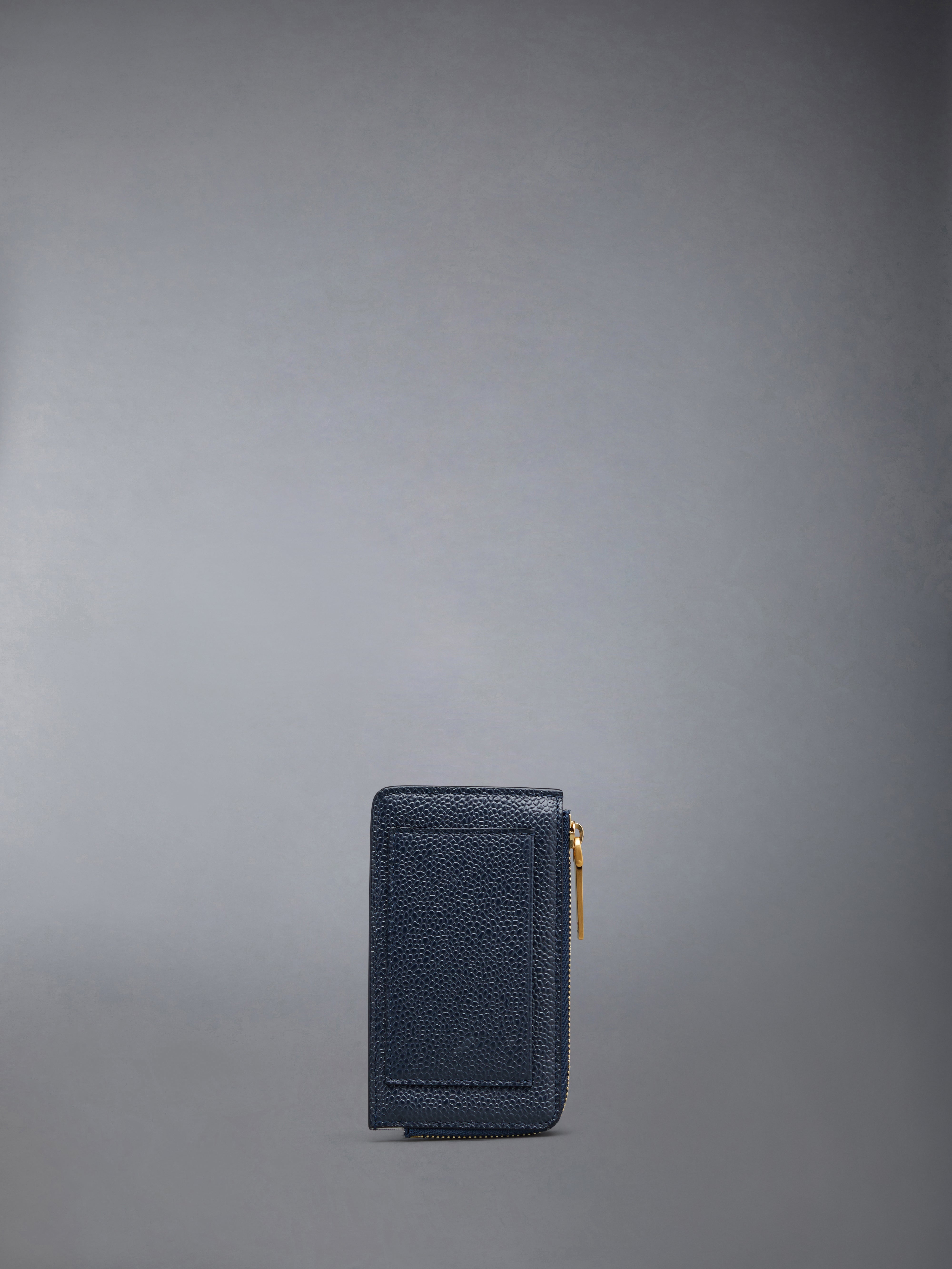 PEBBLE GRAIN HALF ZIP WALLET - 2