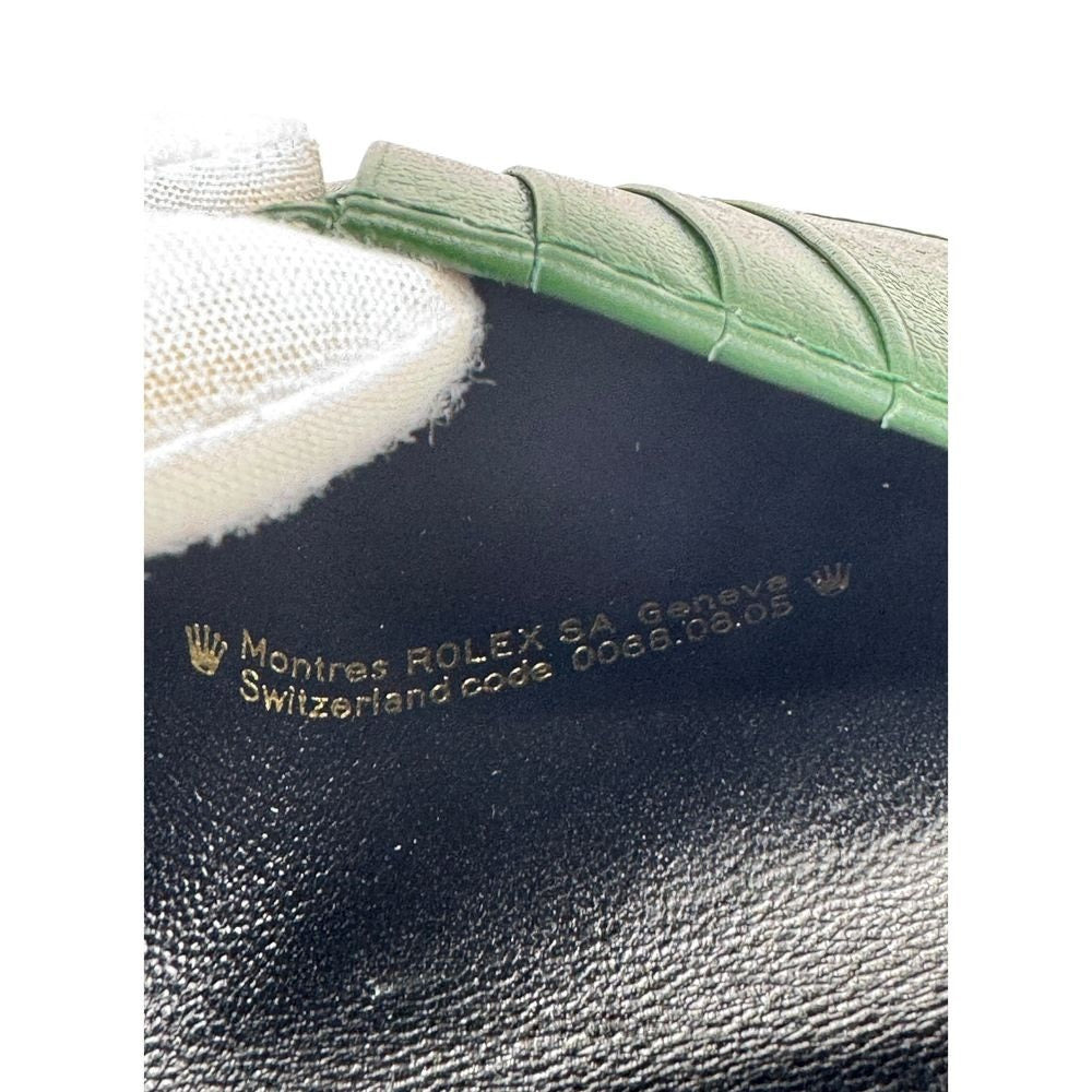 Rolex Crown Passport Wallet - Forest Green Leather R - 7