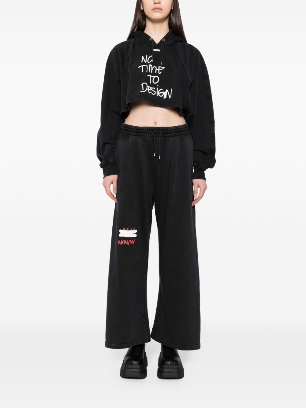 logo-print flared track pants - 2