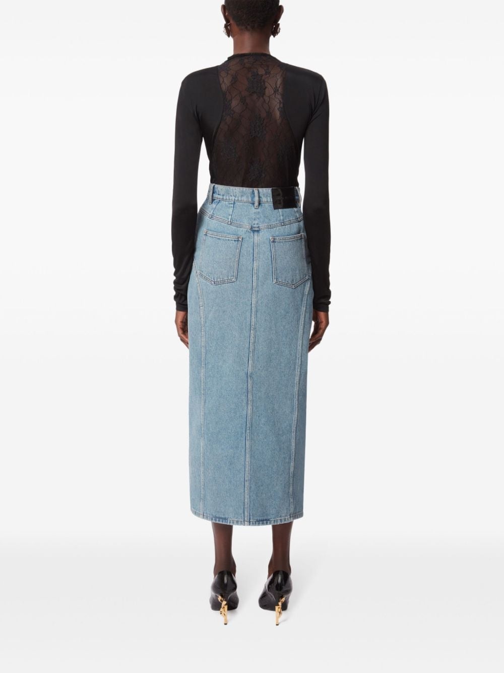 Long Denim Skirt - 4