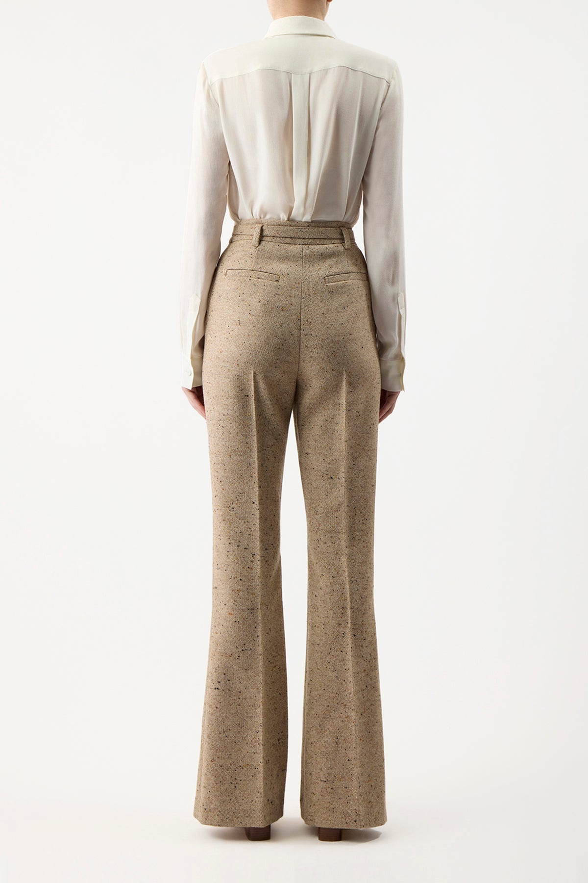 Josh Pant in Oatmeal Multi Wool Cashmere - 4