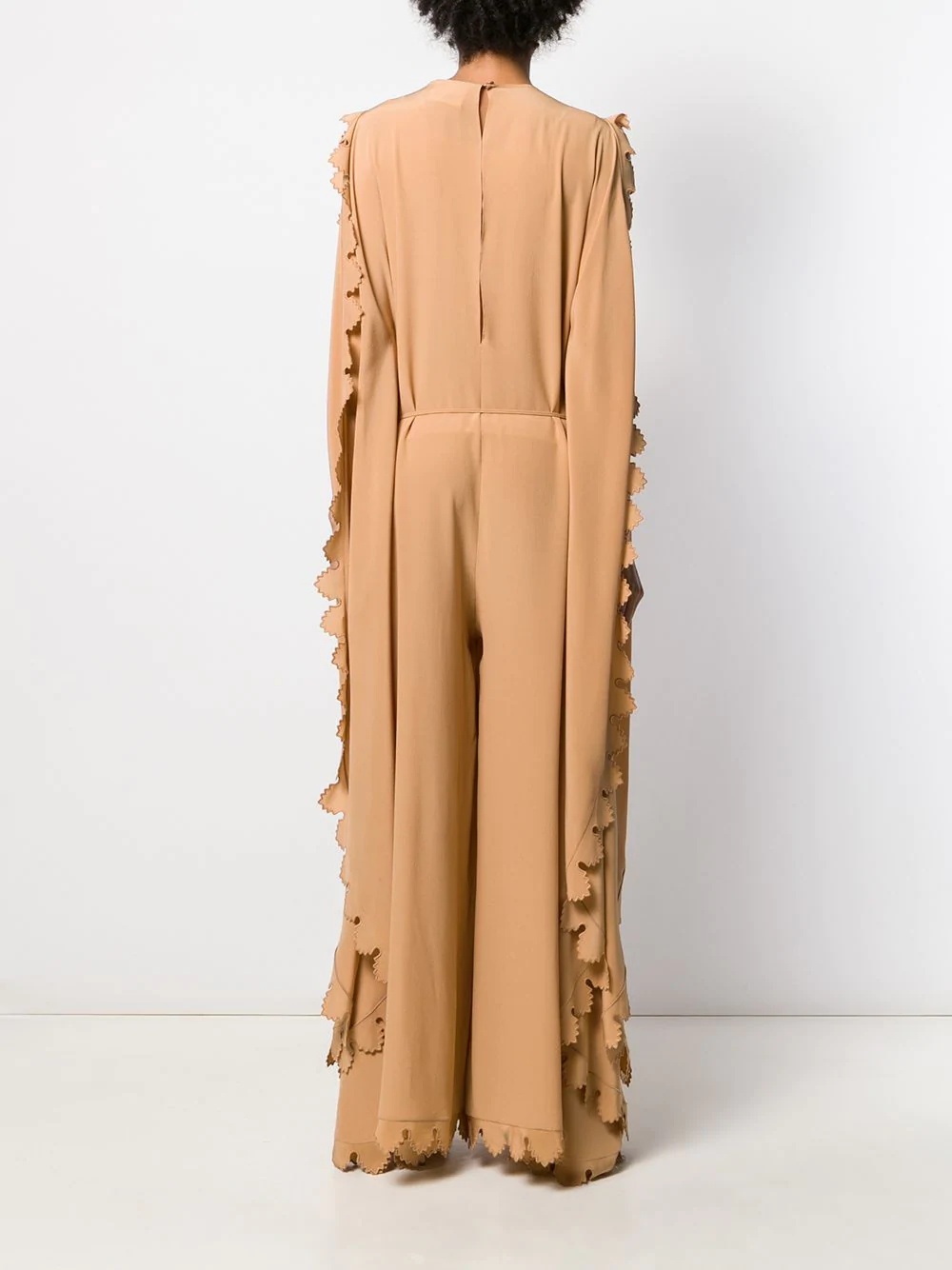 scalloped wide jumpsuit - 4