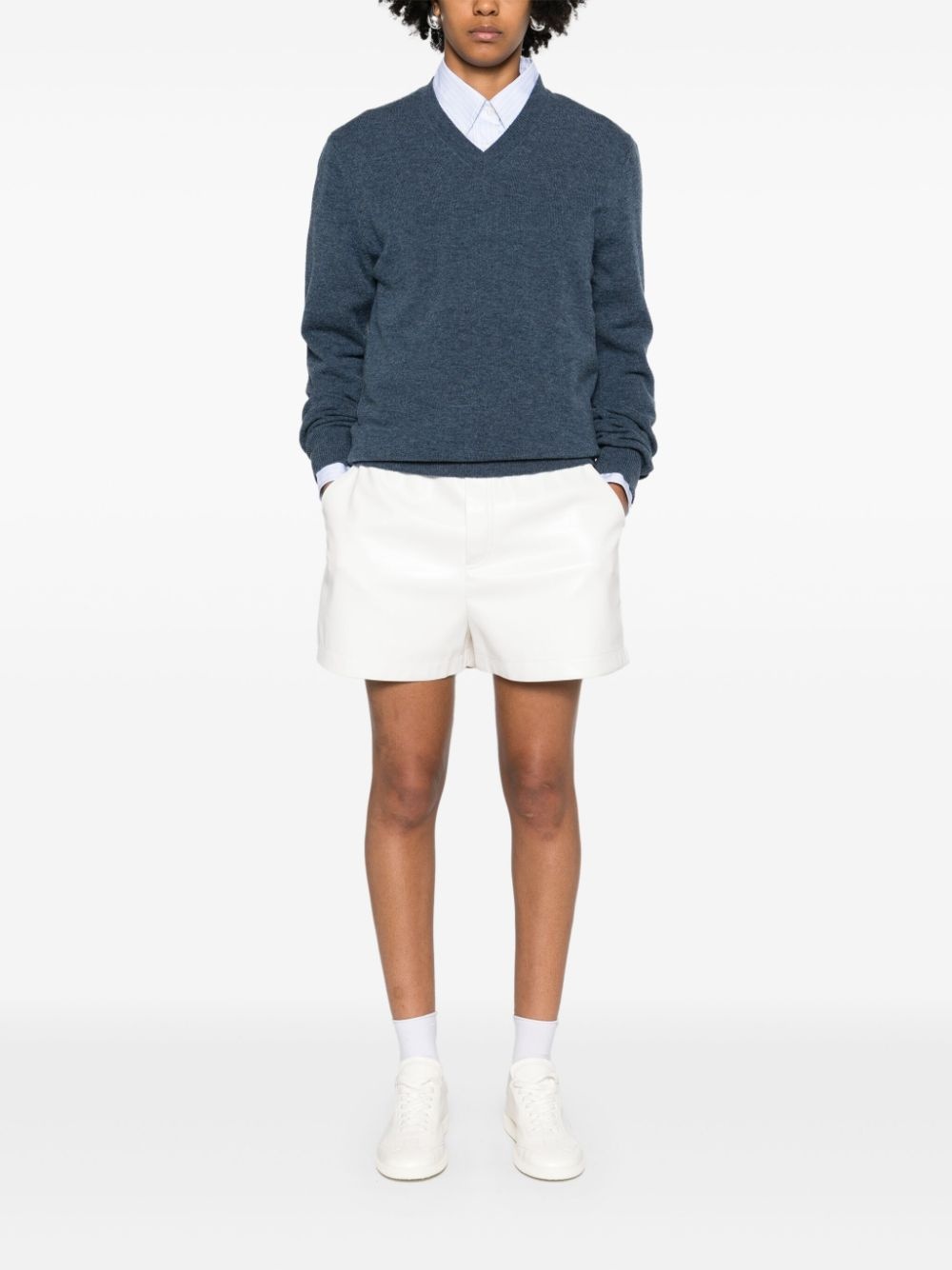 heart-patch wool jumper - 3