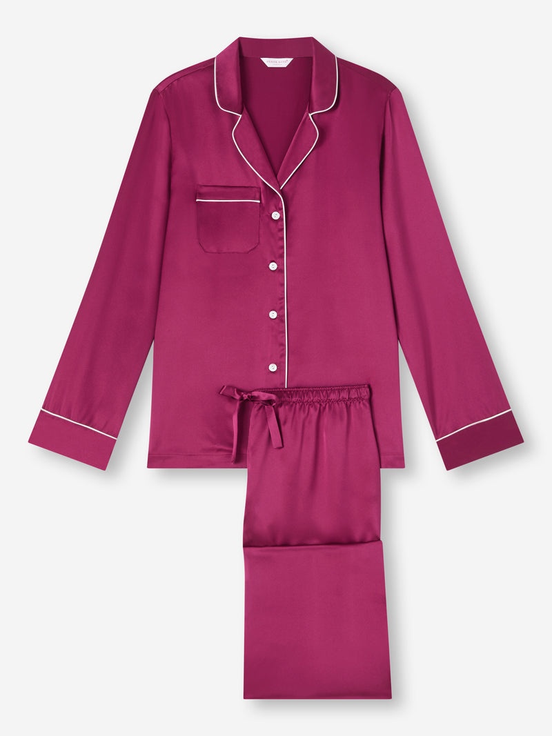 Women's Pyjamas Bailey Silk Satin Berry - 1