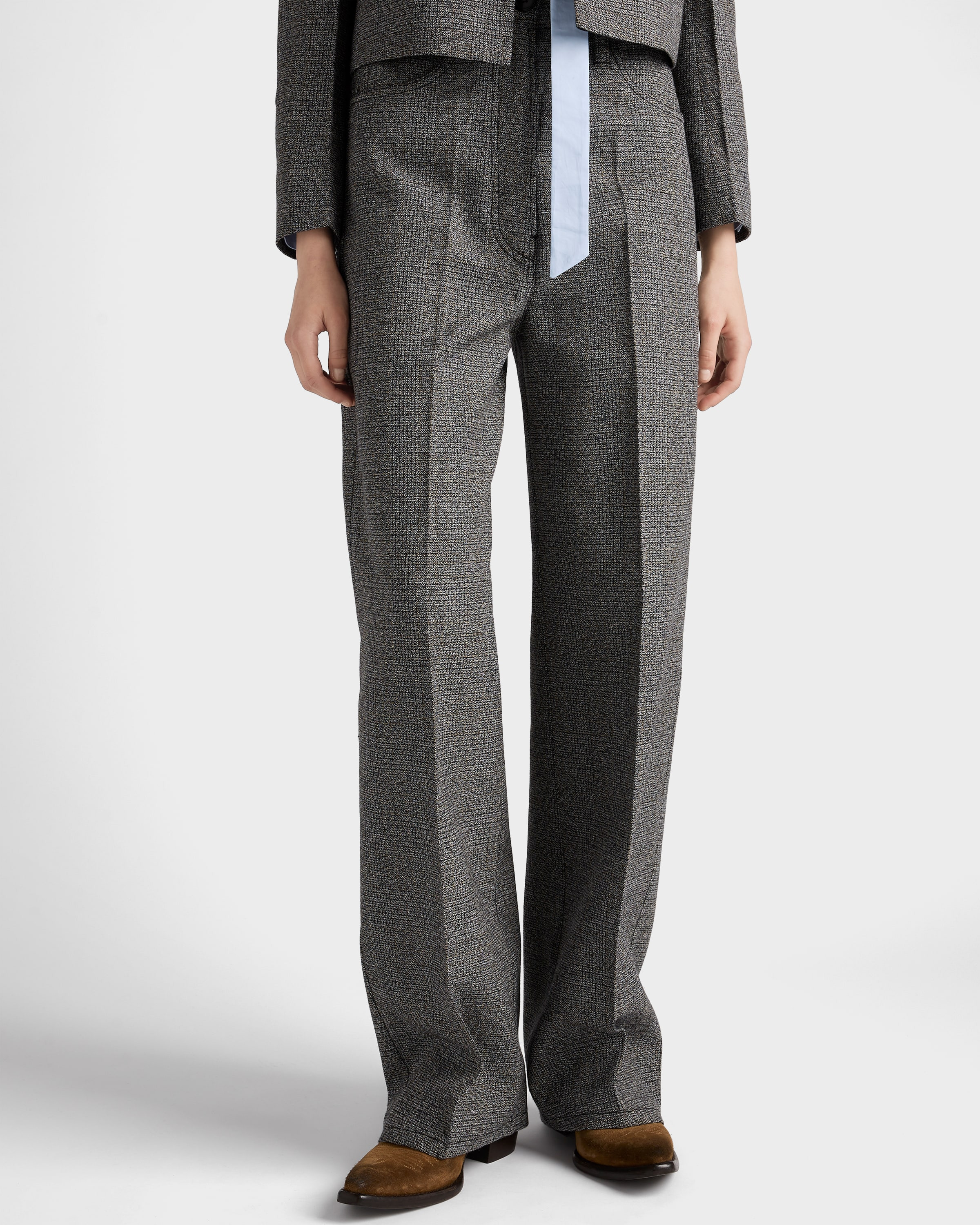 Prince of Wales check mouliné wool pants - 3